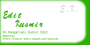edit kusnir business card